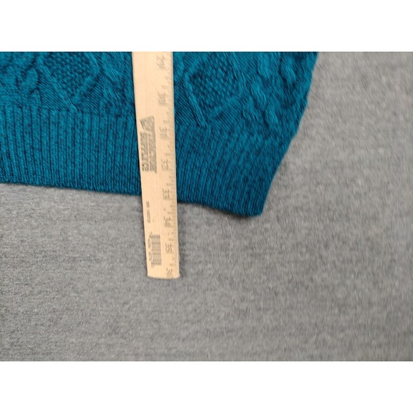 Goodthreads Mens Sweater XL Tall Blue Cable Knit 3D Pullover Heavyweight Stretch - Picture 5 of 9